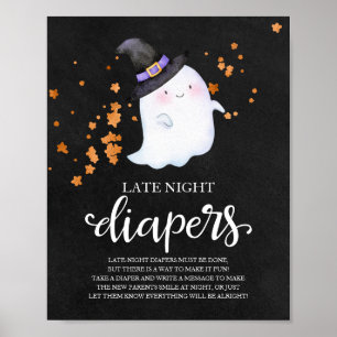 Poster Placa de Jogo para Chá de Bebê: Fraldas Tarde da N