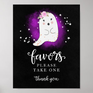 Poster Placa de Lembrancinhas de Chá de Bebê de Menina do