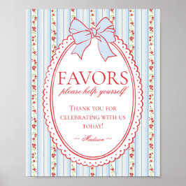 Poster Placa de Lembrancinhas Florais Vintage Vermelho e 