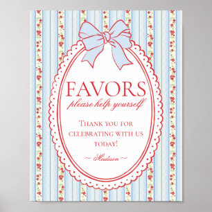 Poster Placa de Lembrancinhas Florais Vintage Vermelho e 