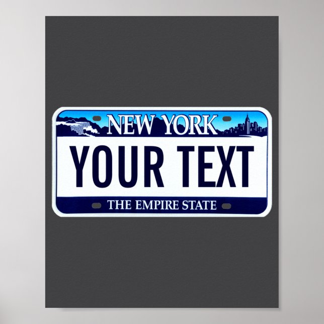 Poster Placa de licença de Nova York _1 (Frente)