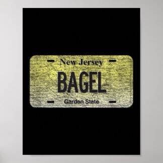 Poster Placa de Licença Personalizada do Estado de Nj Eng