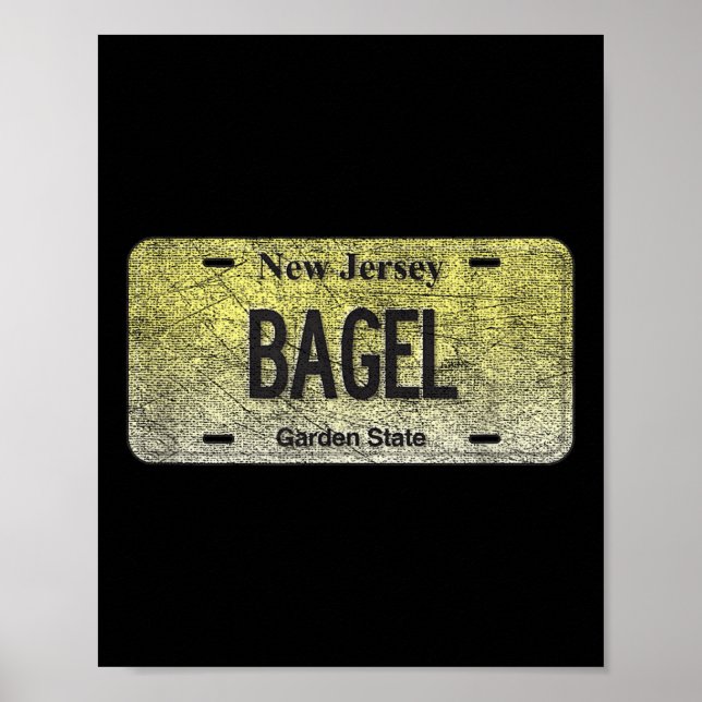 Poster Placa de Licença Personalizada do Estado de Nj Eng (Frente)