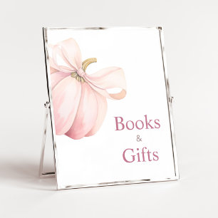 Poster Placa de Livros e Presentes Coquette Abóbora Rosa
