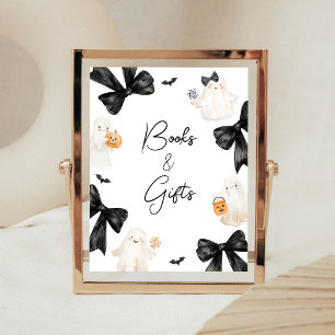 Poster Placa de Livros e Presentes de Boo Pequeno Fantasm
