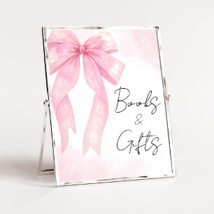 Poster Placa de Livros e Presentes para Chás de Bebê Litt