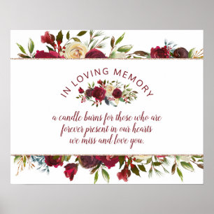Poster Placa de Manor de Visco de Inverno Em Memória Amor
