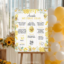 Poster Placa de Marco do Primeiro Dia da Abelha Bumblebee