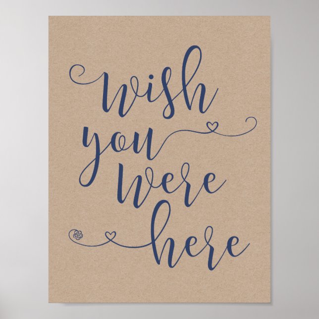 Póster Placa de memória amorosa - desejamos que estivesse (Frente)
