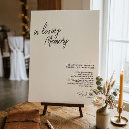 Poster Placa de Memorial Minimalista – "Em Memória Amoros