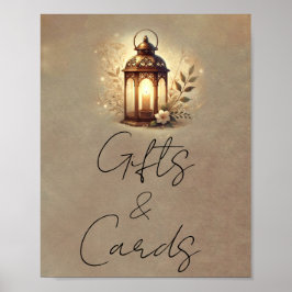 Poster Placa de mesa de cartões e presentes de lanterna b