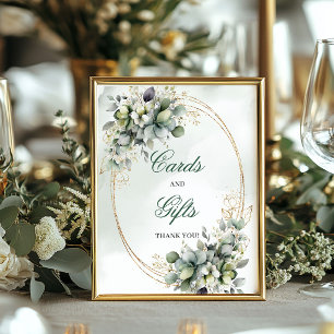 Poster Placa de Mesa de Cartões e Presentes em Aquarela V