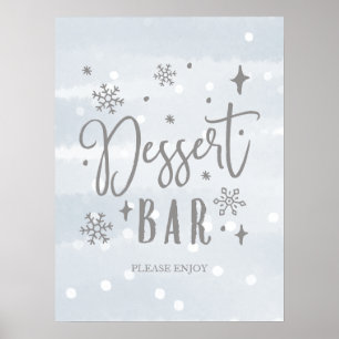 Poster Placa de Mesa de Doces para Chá de Bebê de Inverno