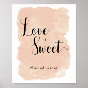 Poster Placa de Mesa de Sobremesa de Casamento com Aquare