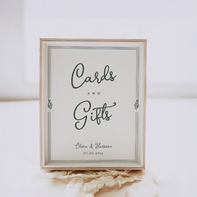 Poster Placa de Mesa para Presentes e Cartões de Casament (Criador carregado)