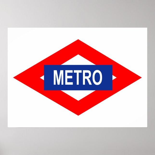 Póster Placa de Metro de Madrid (Frente)