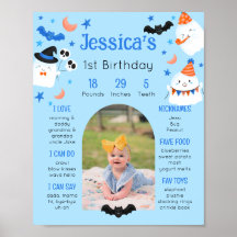 Placa de Milestone de Aniversário Azul Personaliza