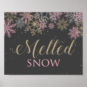 Poster Placa de neve derretida do Winter Wonderland