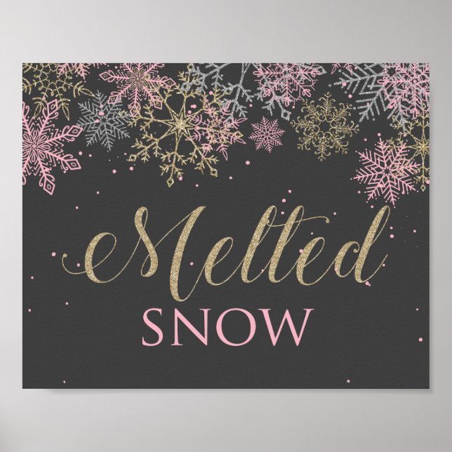 Poster Placa de neve derretida do Winter Wonderland (Frente)