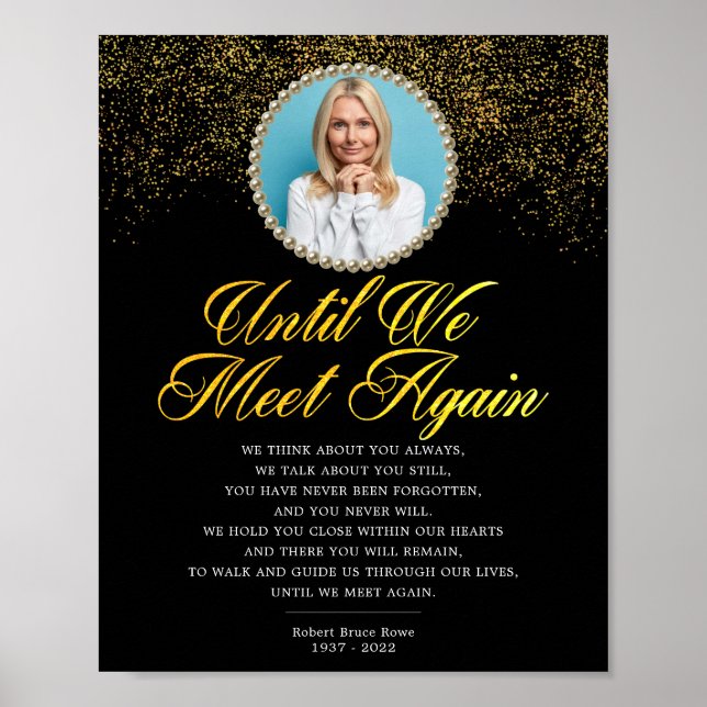 Poster Placa de Poema Funerário Até Nos Reencontrarmos (Frente)