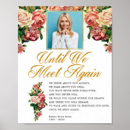 Poster Placa de poema memorial fúnebre Elegant Roses