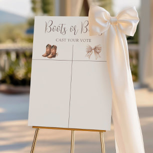 Poster Placa de Predição de Revelação de Gênero Boho Boot