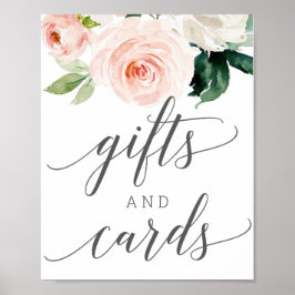 Poster Placa de Presentes e Cartões Blushing Blooms