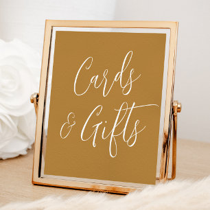Poster Placa de Presentes e Cartões de Casamento Simples