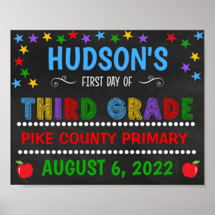 Poster Placa de Primeiro Dia da Terceira Série em Quadro