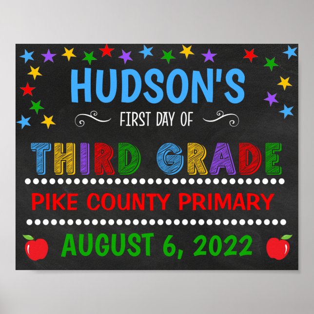 Poster Placa de Primeiro Dia da Terceira Série em Quadro  (Frente)