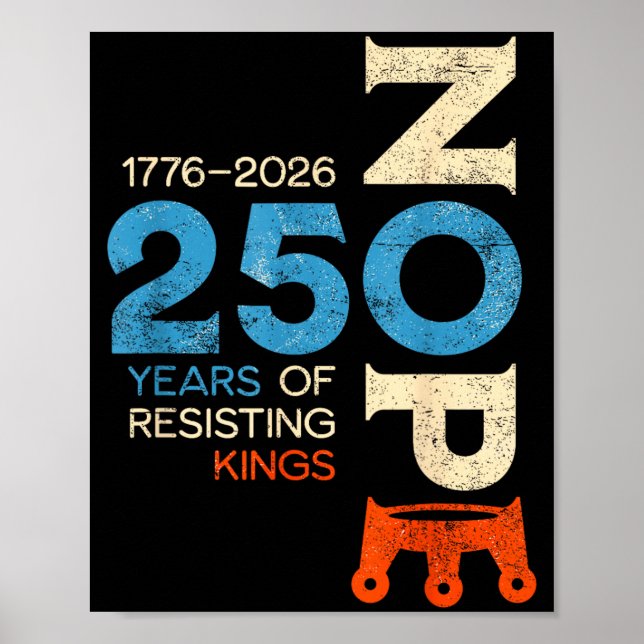 Poster Placa de protesto No Kings 28 de março de 2026 (Frente)