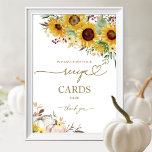 Poster Placa de recebimento de Chá de panela de girassol<br><div class="desc">Crie uma elegante e eterno suíte de casamentos com tema de outono que reflita facilmente seu estilo com detalhes personalizados.</div>