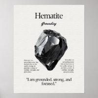 Placa de Significado de Cristal Gem Hematite