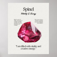 Placa de Significado de Cristal Gem Spinel