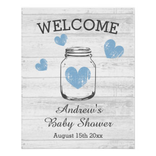 Póster Placa de sinal de boas-vindas para festa de baby s
