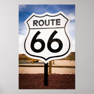 Póster Placa de sinalização da Rota 66, Arizona