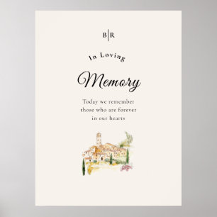 Poster Placa de Sinalização de Casamento na Toscana em Me