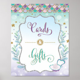Poster Placa de Sinalização para Bebê Cauda de Sereia de 