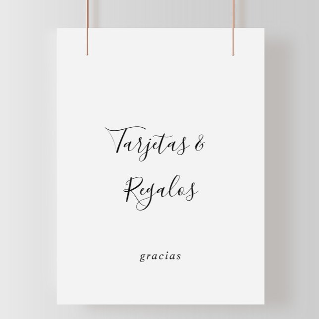 Poster Placa de Tarjetas e Presentes em Espanhol Simples (Criador carregado)