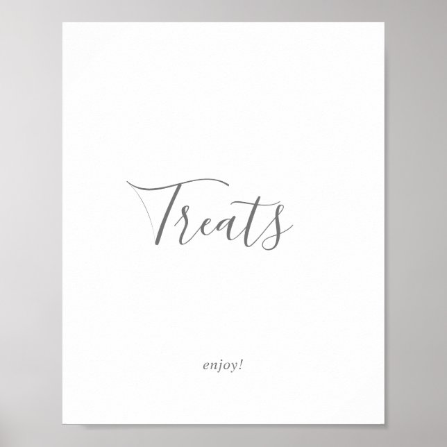 Poster Placa de Tratamentos de Prata Minimalista (Frente)