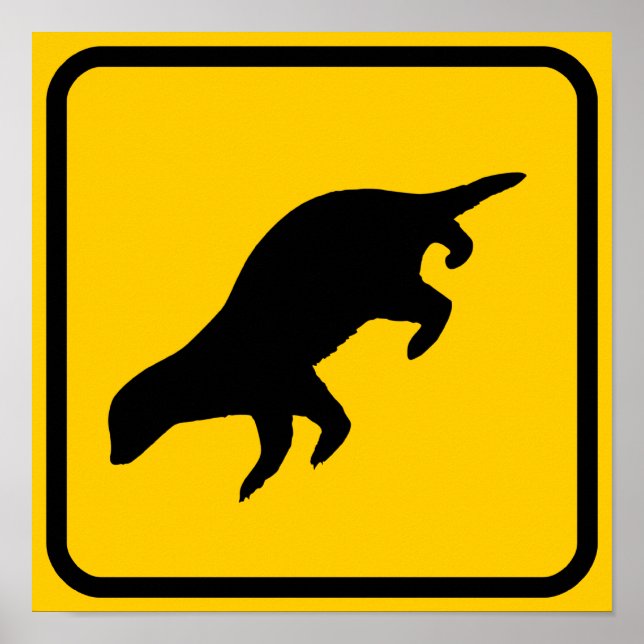 Poster Placa de Travessia de Texugo-Melero (Frente)