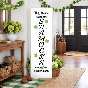 Poster Placa de Trevo e Travessuras para Casa