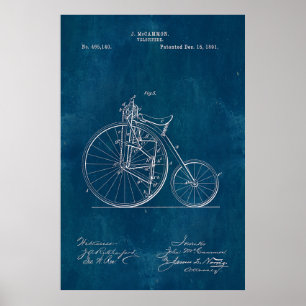 Póster Placa de velocipede