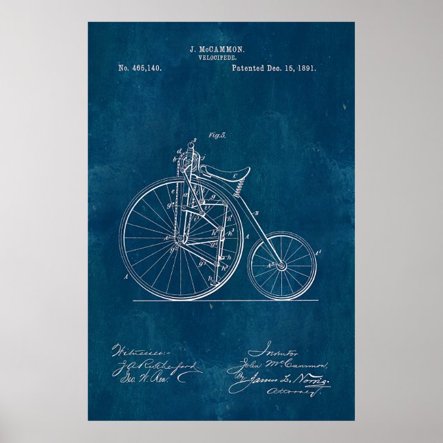 Póster Placa de velocipede (Frente)