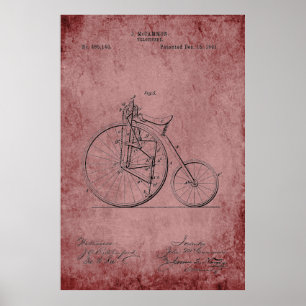 Póster Placa de velocipede
