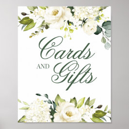 Poster Placa de White Roses Cards & Gifts