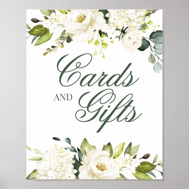 Poster Placa de White Roses Cards & Gifts (Frente)