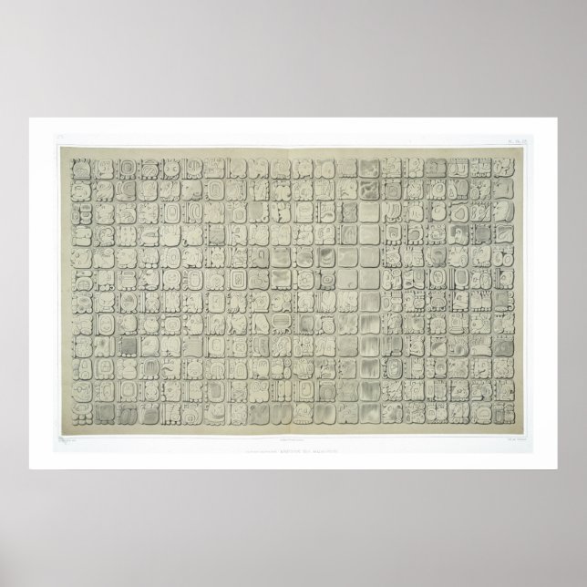 Póster Placa grande com escrevendo ideográfico do Tiver (Frente)