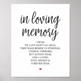 Poster Placa Memorial Na Nossa Memória Carinhosa