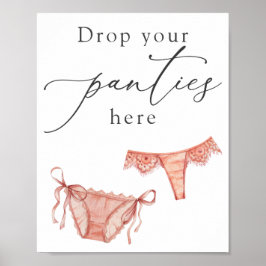 Poster Placa para Chuveiro de Lingerie Entregue suas Calc